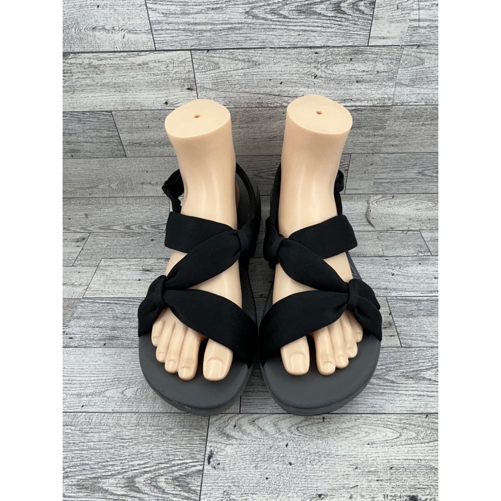 Clarks Cloudsteppers Arla Glison Black Platform Sandals Women Sz 9.5W